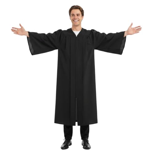 Misscom Adult Matte Choir Robe for Church Judge Robe Costume Unisex Graduation Gown
