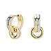 Ana Luisa Asher Small Huggie Hoop Earrings for Women - 14K Gold Plated, Silver Rhodium Plated and Two Tone Styles - Hypoallergenic, Tarnish-Free - Ana Luisa Jewelry - Stylish Gold Hoop Earrings