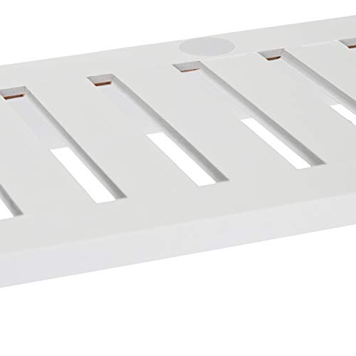 Perchero de pared 6 ganchos bambú blanco para pasillo y guardarropa 8