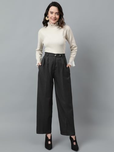 Image of KOTTY Women's High Waist Pleated Wide Leg Trousers