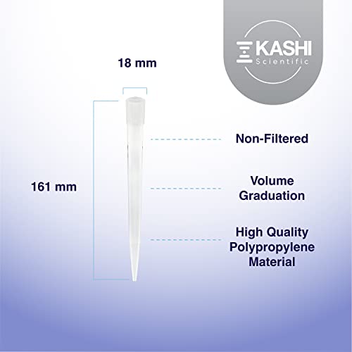 Image of Kashi Scientific 10mL Universal Non-Filter Pipette Tips, Sterile Low Binding Pipet Tips with Clear Graduation, DNase /RNase Free [10mL, 100pcs]