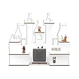 Regal für die Toniebox Schloss Kinderregal für ca. 28 Tonies Hörfiguren – Wandregal für Kinder-Musikbox-Regal personalisiert mit Namen Aufbewahrung Hörspiele Tonie-Box hellomini