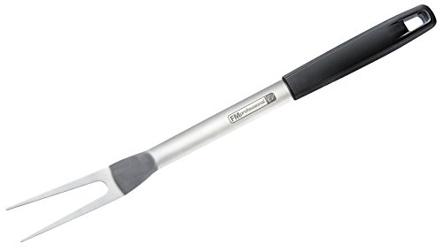 FMprofessional 22301 Fourchette à Viande BBQ avec Pointes Extra Pointues, Fourchette de Barbecue en Acier Inoxydable (Couleur : Noir/argenté), quantité : 1 pièce, PP