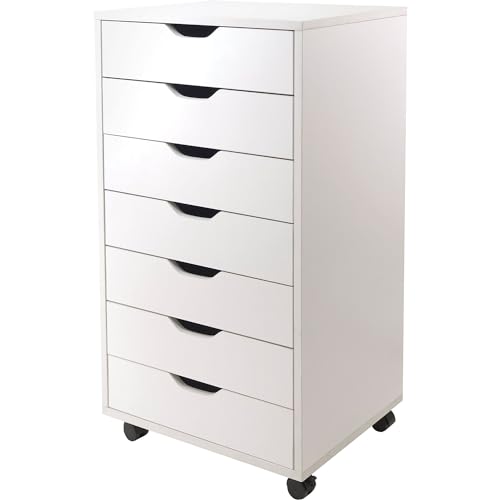 image for Winsome Halifax 7-Drawer Composite Wood Cabinet, White (10792), 7 draw