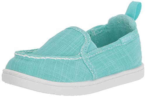 Roxy Girls Tw Minnow Slip on Sneaker Shoe, Teal, 8 Little Kid
