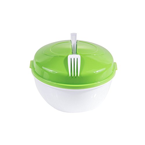 Salad To-go Container with Locking Lid Tabs