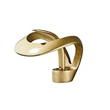 Lovedima Elegant Waterfall Vessel Sink Faucet Single Handle 1-Hole Bathroom Faucet Solid Brass Lavatory Vanity Faucet,Frosted Gold