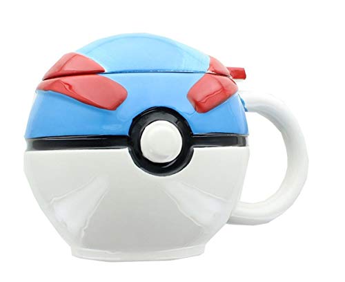 Just Funky Pokemon Great Ball Molded Mug with Lid
