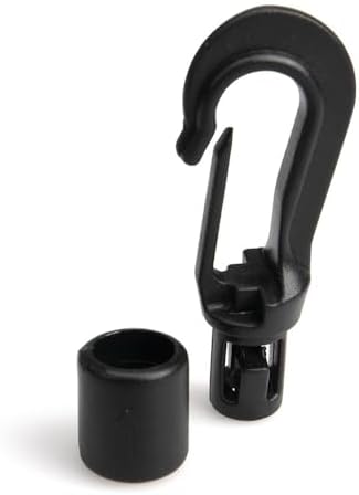 Paracord Planet Black Plastic Beads For Shock Cord, Bungee Cord