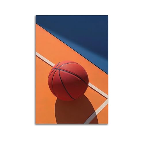Poster basket-ball decoration murale moderne toile de sport grand format 50x75