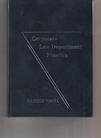 Corporate law department practice 0131742019 Book Cover