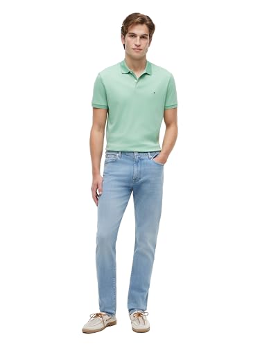 Image of Tommy Hilfiger Mens Short Sleeve Casual Polo Shirts in Regular Fit with Liquid Cotton
