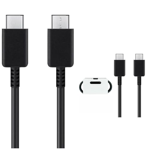 Image of Original 25W Fast Charger Compatible with Samsung | M51 / M42 / F23 5G / M53 5G / M52 5G / M33 (Cable Included)*Black | C to C Cable | 25 Watts Adapter GFR576