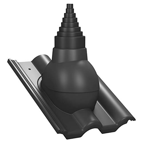 Preisvergleich Produktbild Dachdurchführung für Gerätemasten Ø1990 mm Braas - Frankfurter, Benders Mecklenburger für TV-Antenne, Satellit, Blitzschutz, Kommunikation, Dachdurchgang mit EPDM-Dichtung (RAL 7021 - Anthrazit)