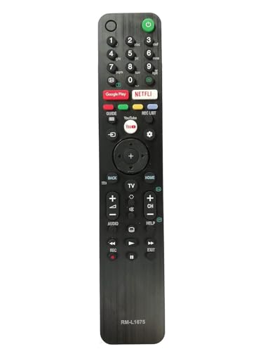 Image of LipiWorld RM-L1675 LED LCD Smart TV Android TV Remote Control with Netflix Google Play Function Compatible for Sony Bravia Tv Remote