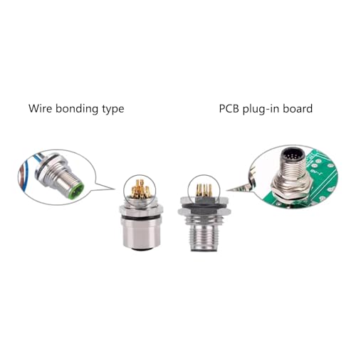 Conector M12 4 pines hembra recto impermeable con cable 1 m miniatura 6