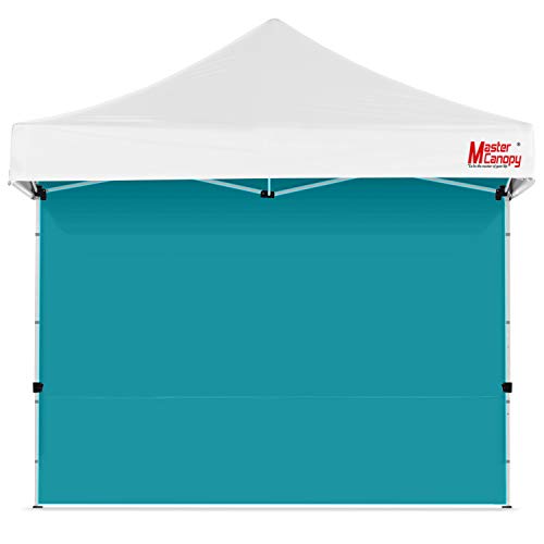 MASTERCANOPY 10x10ft Canopy SunWall Instant Canopy SideWall for Pop Up Canopy Tent Gazebos, UV Protection Sidewall Only, Spliceable (1 Pack, Turquoise)