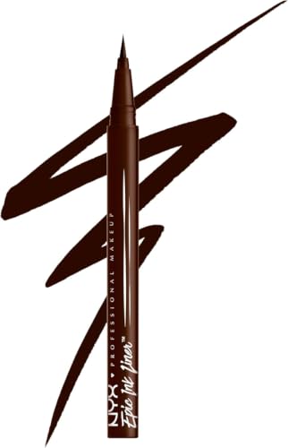 NYX PROFESSIONAL MAKEUP Epic Ink Liner, delineador líquido impermeable con fórmula vegana, chocolate con leche (marrón mate)
