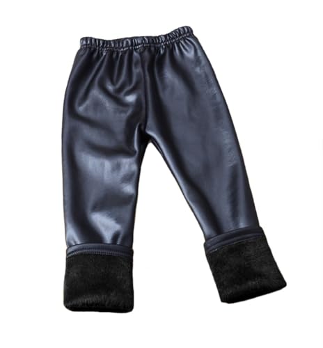 Swtddy Kids Winter Warm Leggings Stretch Girls Faux Leather Fleece Pants Thick Trousers3
