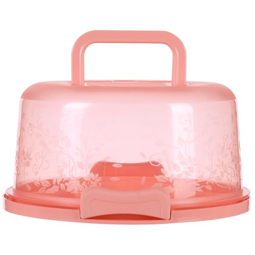 Assiette à gâteau avec couvercle, récipient de stockage de gâteaux, support en plastique transparent avec couvercle et poignée pour dessert, cupcakes, tarte aux fruits, pique-nique à la maison, suppo