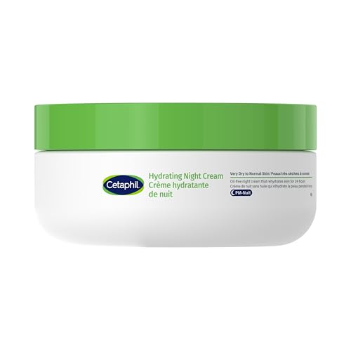 Cetaphil - Cetaphil Hydrating Night Cream for Face (48gr) - Made with Hyaluronic Acid and Olive Oil Extract - 24Hr Intense Hydration - Fragrance-Free, Paraben-Free - For Dry and Sensitive Skin