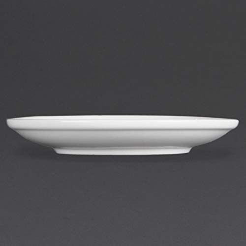 Olympia Whiteware Soucoupes Empilables en Porcelaine Blanche - Assiettes Entièrement Vitrifiées - Résistantes à Chaleur et Chocs - Paquet de 12 – vue 5