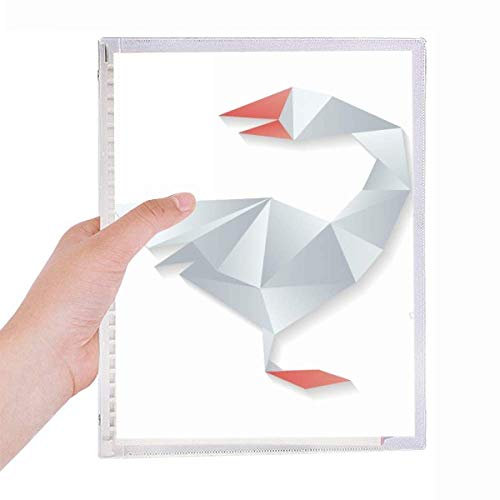 Carnet à spirale rechargeable avec motif oie origami géométrique abstrait