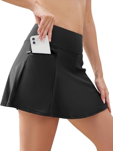 Jupe de natation fendu sur le côté avec poche zippée fonctionnelle pour femme