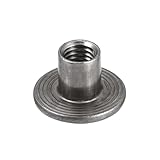 30Pcs M6 Tee Nut - Carbon Steel T-Nut Fasteners for Wood Furniture, Flush Mounting Hardware, 4.8 Strength Grade