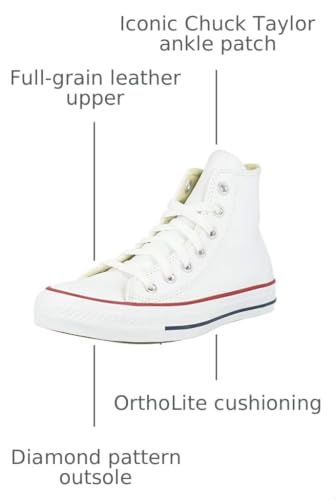 Image of Converse Unisex Adult Chuck Taylor All Star Leather High Top Sneaker