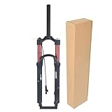 ZECHAO Horquilla Delantera con Suspensión 26/27,5/29 Pulgadas, Recorrido 120 MM Eje 9 MM Horquilla Delantera Bicicleta Montaña 1-1/8 Pulgadas con Doble Cámara de Aire Y Ajuste De Rebote(Red-Remote Loc