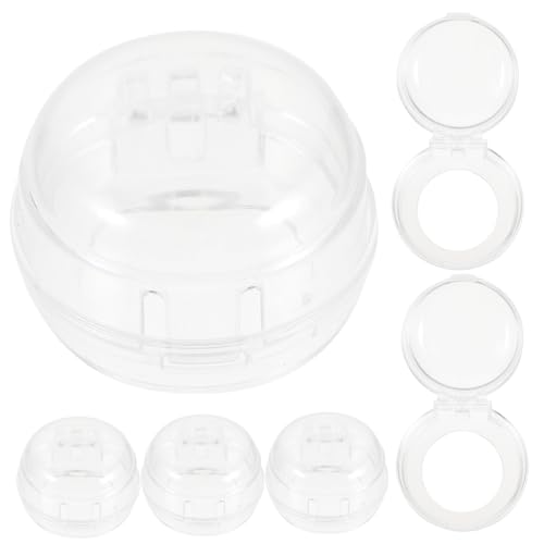 PEPLAYTAL 6 piezas Protector para Perillas Estufa de Gas Transparente para Botones Redondos de Electrodomésticos Bloqueo Infantil sin Herramientas Diseño Práctico y Fácil Instalación