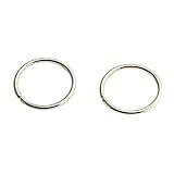 Sterling Silver Open Hoop Hugging Earrings 10mm 18 Gauge