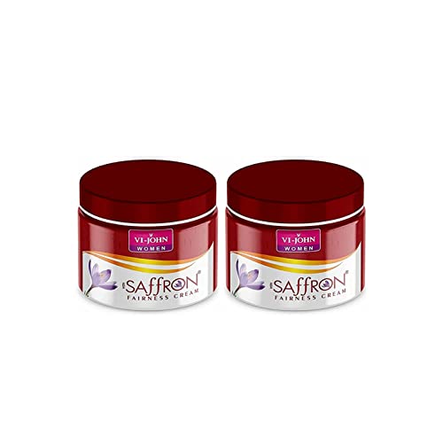 Image of VI - JOHN Advanced Saffron Fairness Cream for Uneven Skin Tone | Chemical Free Face Cream for Radiant Glow and Dark Spots (All Type Skin) 50G Each Pack(Pack of 2)