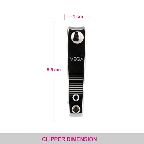 VEGA Small Nail Clipper, Silver (Pack of 2) - Image 2