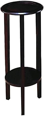 Coaster Round Plant Stand Table with Bottom Shelf, Espresso
