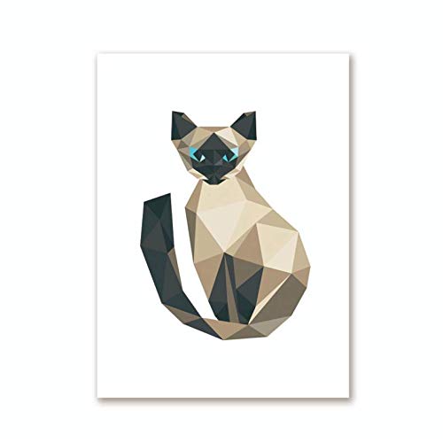 Peinture abstraite toile chat siamois pour créer une ambiance chaleureuse