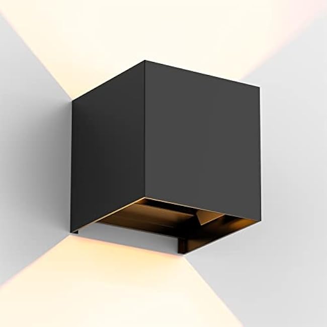 12V LED RV Wall Light-with On & Off Switch,Low Voltage LED Deck Lights,IP65 Waterproof Wall Sconce,Wall Mount Adjustable Beam Angle Design,6W for RV,Boat,Patio,Backyard,Porch lamp (warm light)