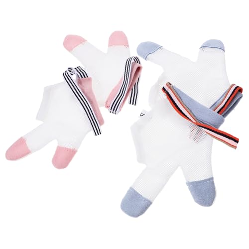 Milisten 2pairs Boy Girl Finger Protectors Bite Gloves for Newborns Boy Girl Safety Soft Thumb Sucking Guard Must Haves Finger Protector