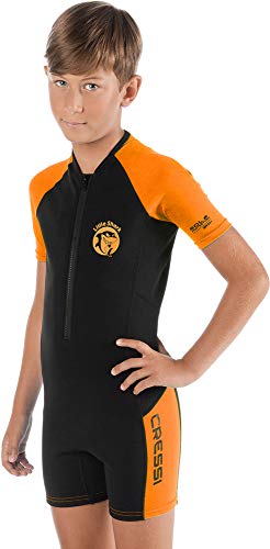 CRESSI Little Shark Shorty Wetsuit Black/ORANGE 2mm 5/6 Age