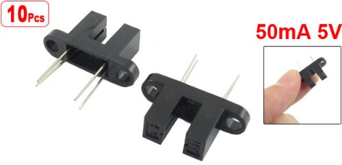 BUP-50S-P, Sensor, Photo, Plastic Case, Slot Style, Adjustable Sensitivity, Light & Dark On, PNP Output, 12-24 VDC