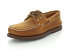 Sperry Top-Sider Men's Gold A/O 2-Eye Moc Toe Boat Shoe,Tan/Gum Full Grain Leath, 14