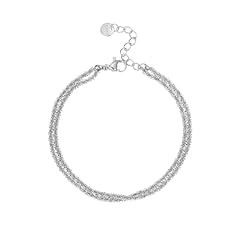 Layered Shiny Rope-White Gold