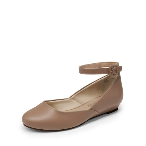 DREAM PAIRS Women's Dress Flats Ballet Low Wedge Round...