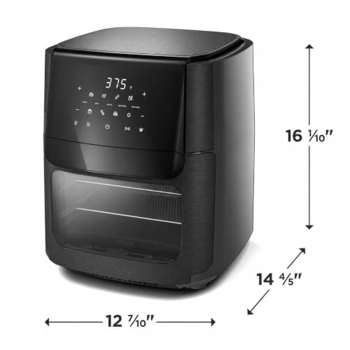 5-in-1 Digital Air Fryer Oven, Countertop Convection Cooker with Dual Racks