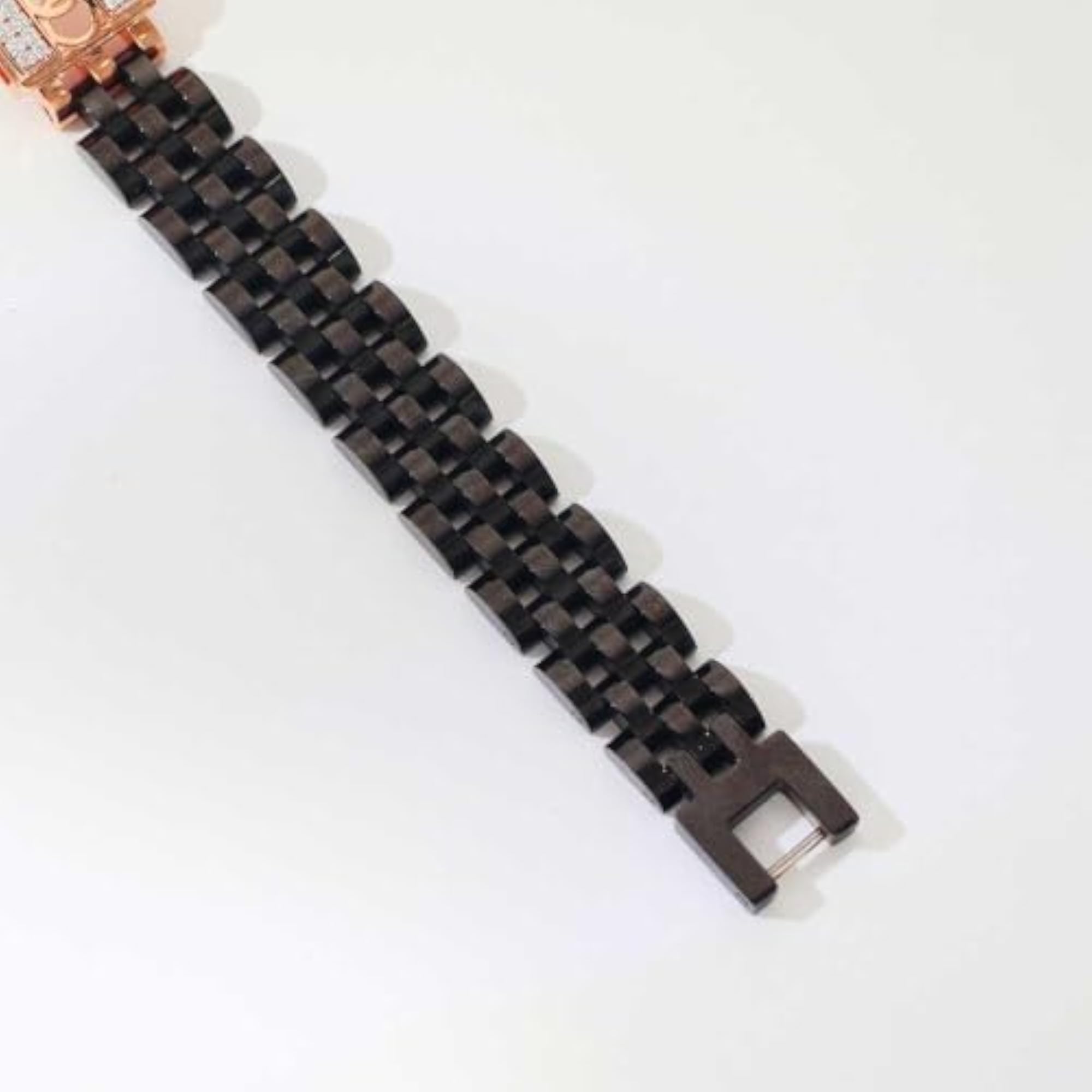 Men's 925 Sterling Silver Bracelet with Rose Gold CZ, Urban Style