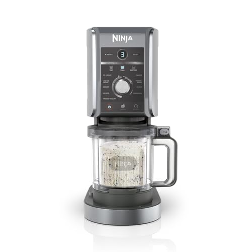 Ninja CREAMi Deluxe - Máquina de fazer gelados e sobremesas congeladas com 3 recipientes, 10 funções, faz gelado, gelato, sorvete, iogurte congelado, batidos, granizados e muito mais, opção de sabor 2