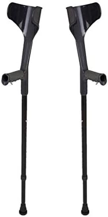 Adults Assistance Forearm Crutches, with Comfy Handle Aluminum Alloy Forearm Walking,Ergonomic Shock-Absorbing Walking Stick,Lightweight 10 Files Adjustable,B,2 Units