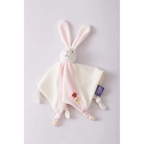 Trullala Hübsches Schmusetuch im Hasen-Design, weich und kuschelig, für Babys und Kleinkinder - 100% Baumwolle, maschinenwaschbar