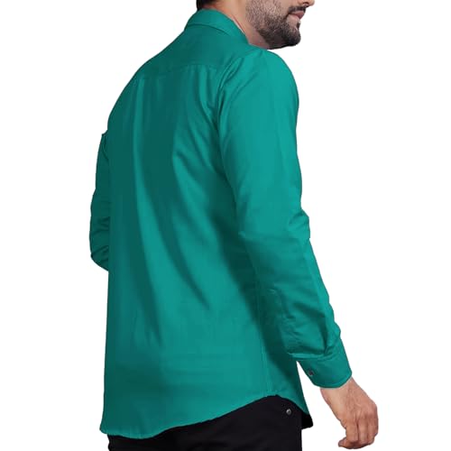 Image of Univibe Men's Slim Fit Full Sleeve Spread Collar Cotton Blend Shirt for Men and Boys